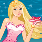 Игра для девочек: одевалка русалочки Барби