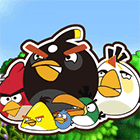 Игра Angry Birds: балансируй на бревнах