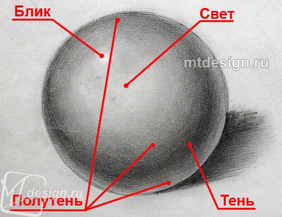 Урок рисования: учимся рисовать тени