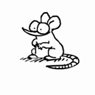 Рисуем мышь в стиле мультфильмов про кота Саймона.