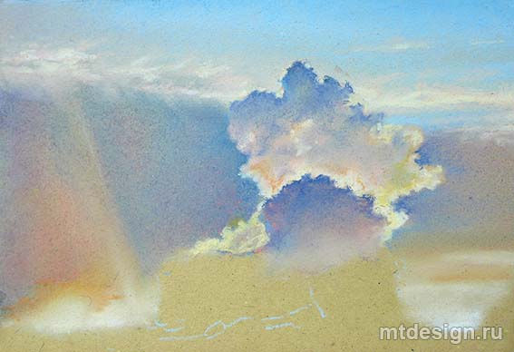 Урок рисования неба пастелью