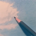 Видео урок рисования облаков карандашами