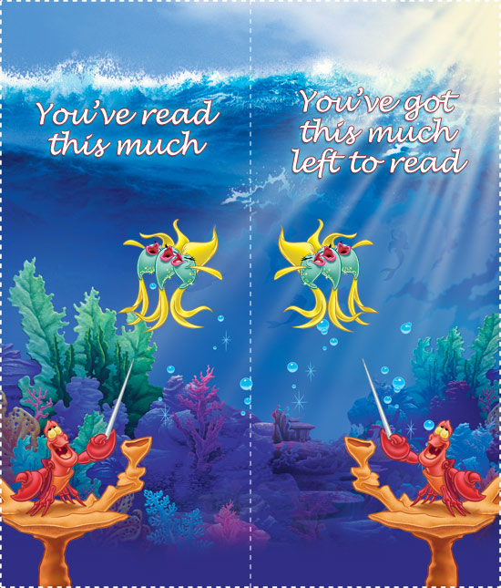 Закладки для книг с русалочкой Ариэль и ее друзьями
