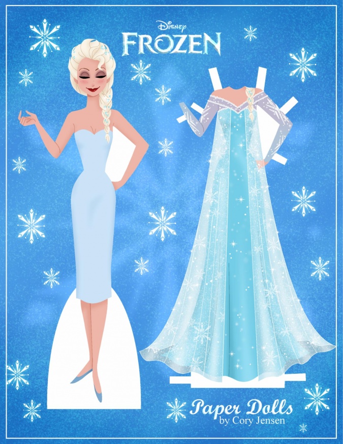 Бумажные куклы Анны и Эльзы - Холодное Сердце Дисней(Frozen)