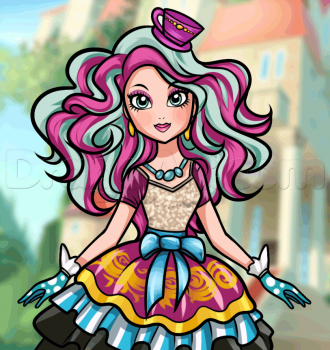 Как нарисовать Мэделин Хэттер из Ever After High