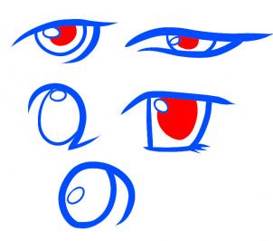 Примеры: как нарисовать женские глаза в стиле аниме