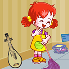 Игра для девочек: уборка дома перед школой