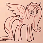 Рисуем пони: как нарисовать принцессу аликорна