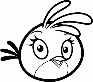 Как нарисовать розовую птичку из Angry Birds