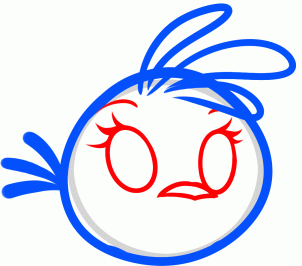 Как нарисовать розовую птичку из Angry Birds Как нарисовать розовую птичку из Angry Birds