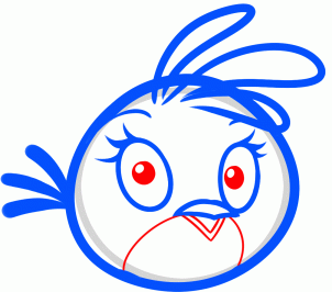 Как нарисовать розовую птичку из Angry Birds