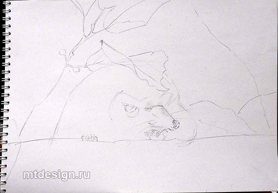 Урок рисования ежика карандашом - YouLoveIt.ru