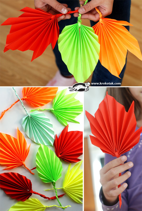 Кленовые листья своими руками из бумаги в технике оригами. Пошаговая инструкция с фото