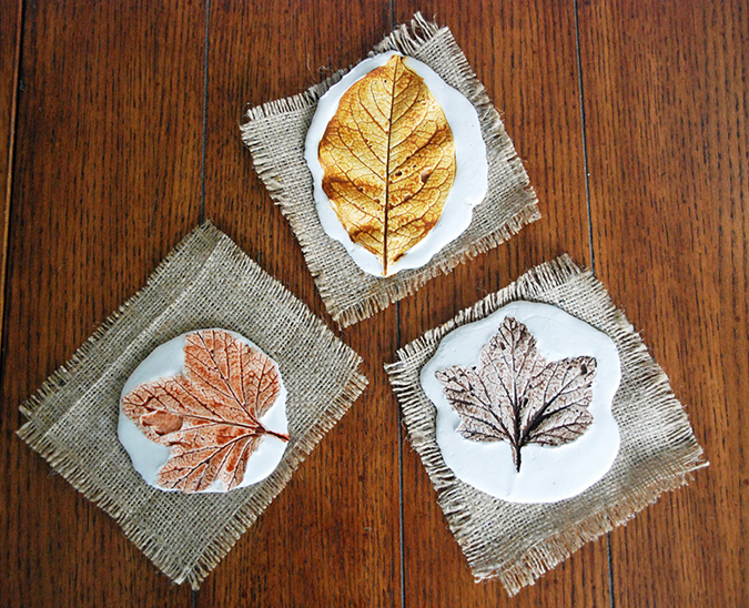 Осенние поделки: отпечатки листьев