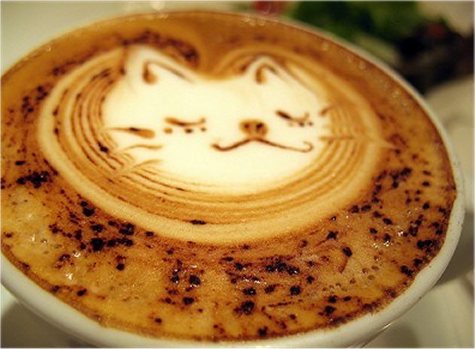 Кавайняшка: узоры в виде кошек на кофе
