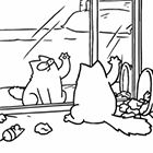 Мультфильм: кот Саймона и зеркало