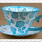 Поделки из бумаги: Бумажная чайная чашка с блюдцем