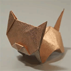 Оригами: фигурка котенка из бумаги