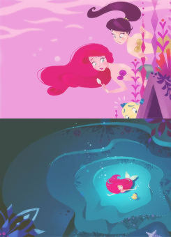 Дисней принцессы: картинки с русалочкой Ариэль