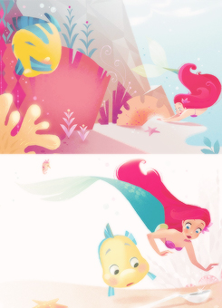 Дисней принцессы: картинки с русалочкой Ариэль