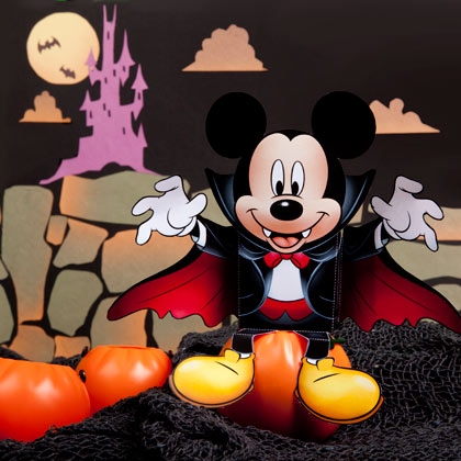Распечатай и склей: Коробочка для конфет в виде Микки Мауса на Хэллоуин