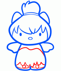 Как нарисовать Hello Kitty в костюме феи Динь Динь