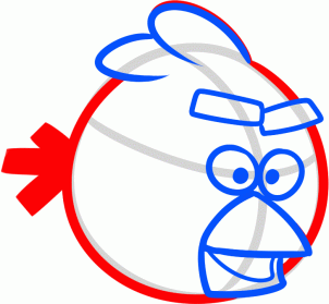 Рисуем красную птичку Angry Birds Рисуем красную птичку Angry Birds