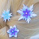Поделки: Заколки - снежинки в стиле принцессы Эльзы