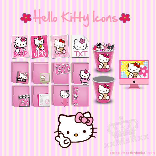 Иконки Hello Kitty для рабочего стола