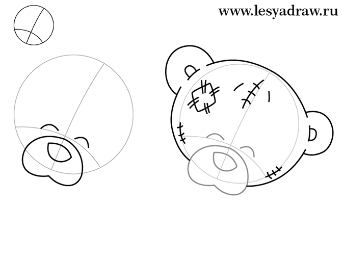 Как рисовать мишек Тедди