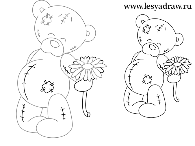 Как рисовать мишек Тедди
