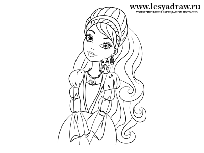 Как рисовать Эшлин Эллу из Ever After High