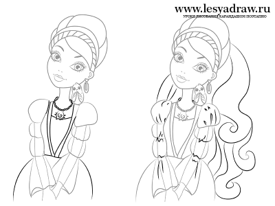 Как рисовать Эшлин Эллу из Ever After High