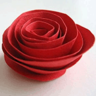 Объемная роза из бумаги