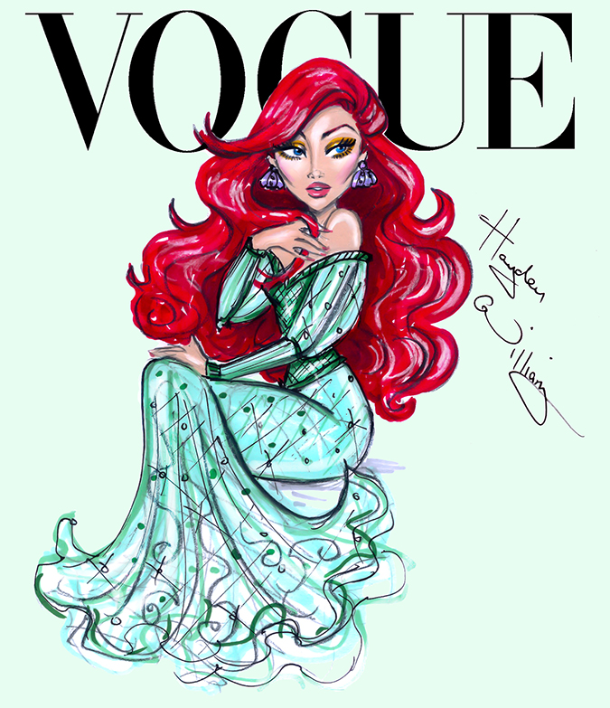 Дизайнерские обложки для журнала VOGUE с Дисней Принцессами