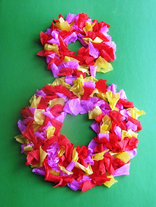 Нежная открытка маме на 8 марта своими руками | Origami paper wreath