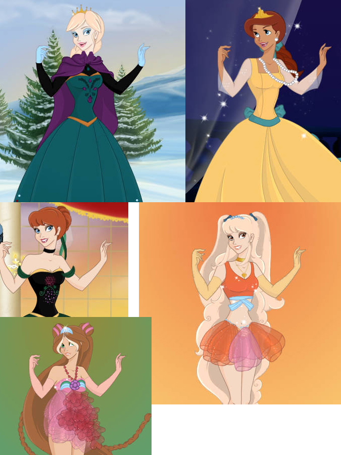 Онлайн мейкер героинь и героев мультфильмов (принцесс и не только)