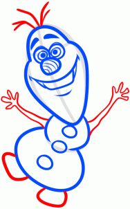 Как рисовать снеговика Олафа из Холодного Сердца