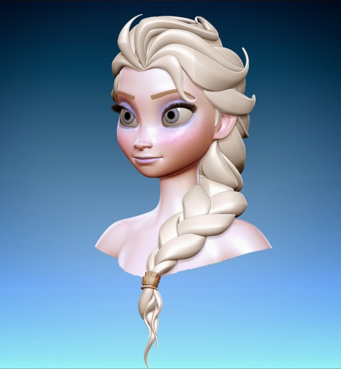 Холодное Сердце: Первоначальные 3D модели главных героинь