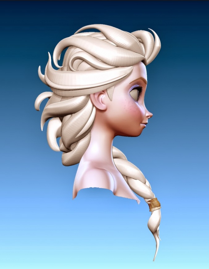 Холодное Сердце: Первоначальные 3D модели главных героинь