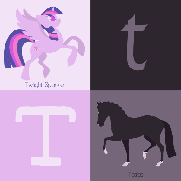Английский алфавит и лошади (пони)