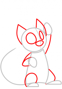 Как нарисовать игривого котенка