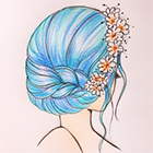 Урок рисования: Рисуем романтичные голубые волосы
