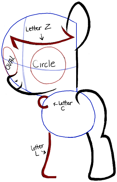 Как нарисовать маленькую пони Октавию