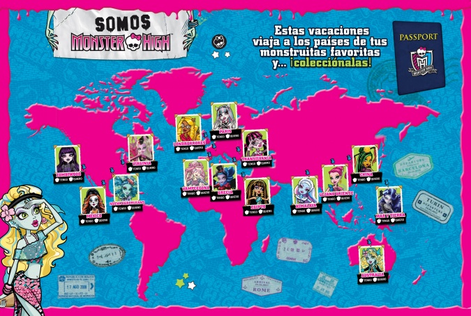 Монстр Хай: Карта с местами отдыха монстряшек