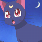 Кавайняшка: Кошка Луна в первой серии "Сейлормун Кристалл"