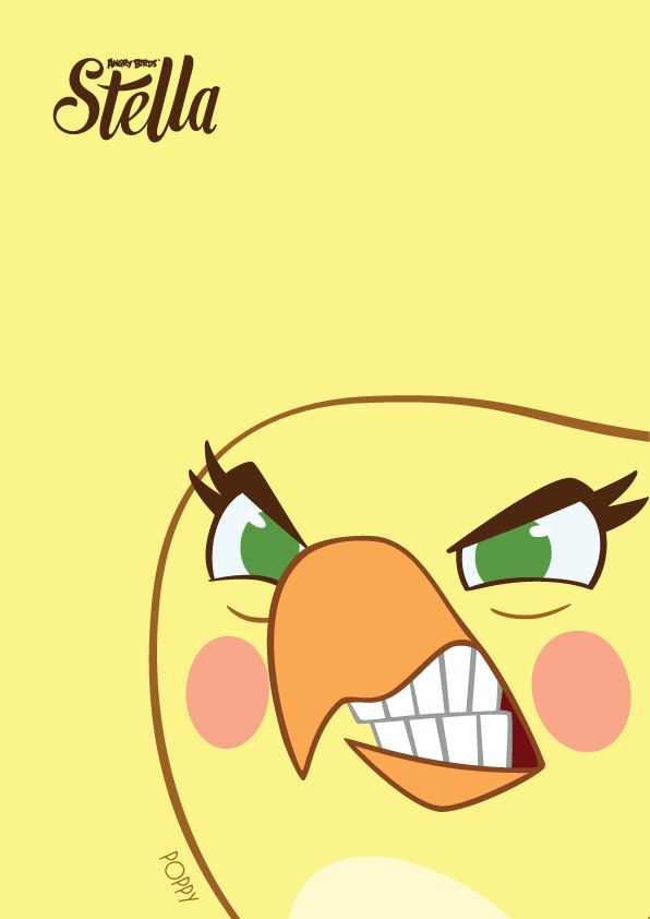 Стелла и Друзья Angry Birds: Фоны для телефонов.