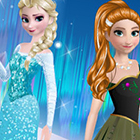 Игра для девочек: Одевалка Анны и Эльзы