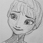 Холодное Сердце: Рисуем карандашом портреты Эльзы