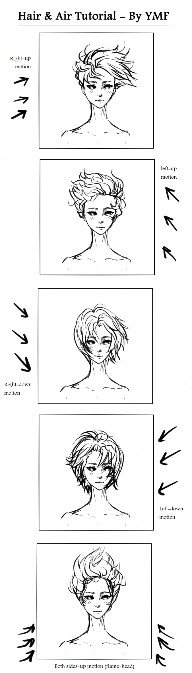 Как рисовать волосы при сильном ветре